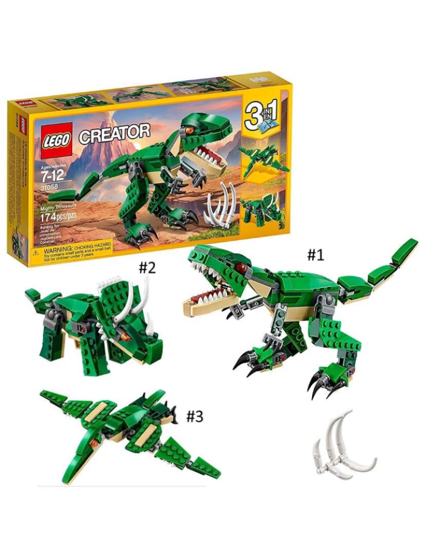 Lego - Lego Creator Dinossauros Ferozes 31058