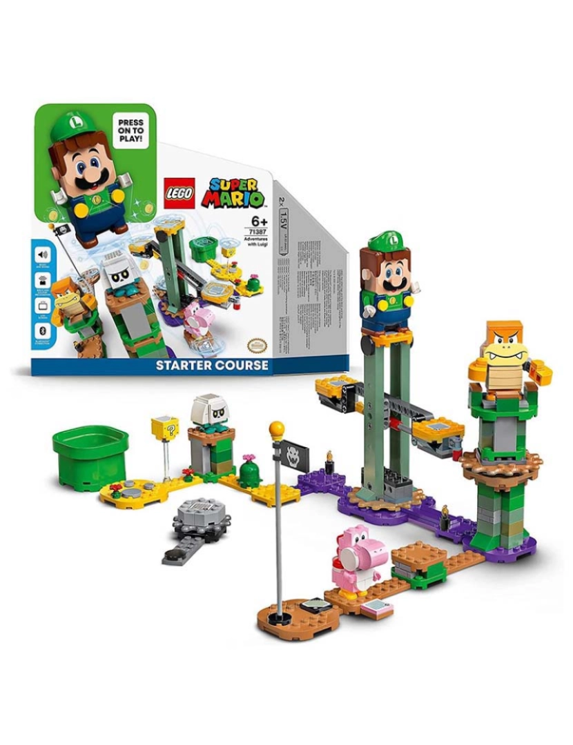 Lego - Lego Super Mario Pack Inicial Aven.Com Luigi 