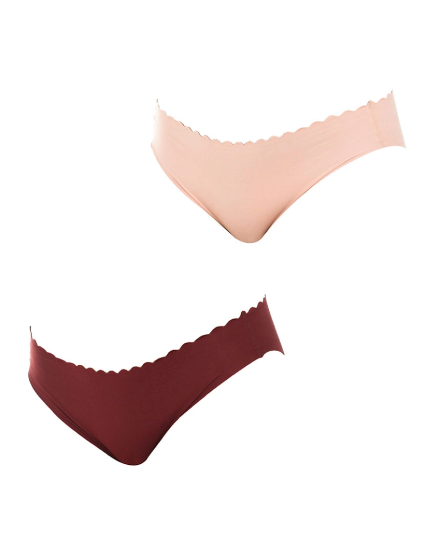 DIM - Pack 2 Cuecas Invisivel Senhora Bordeaux e Rosa Claro