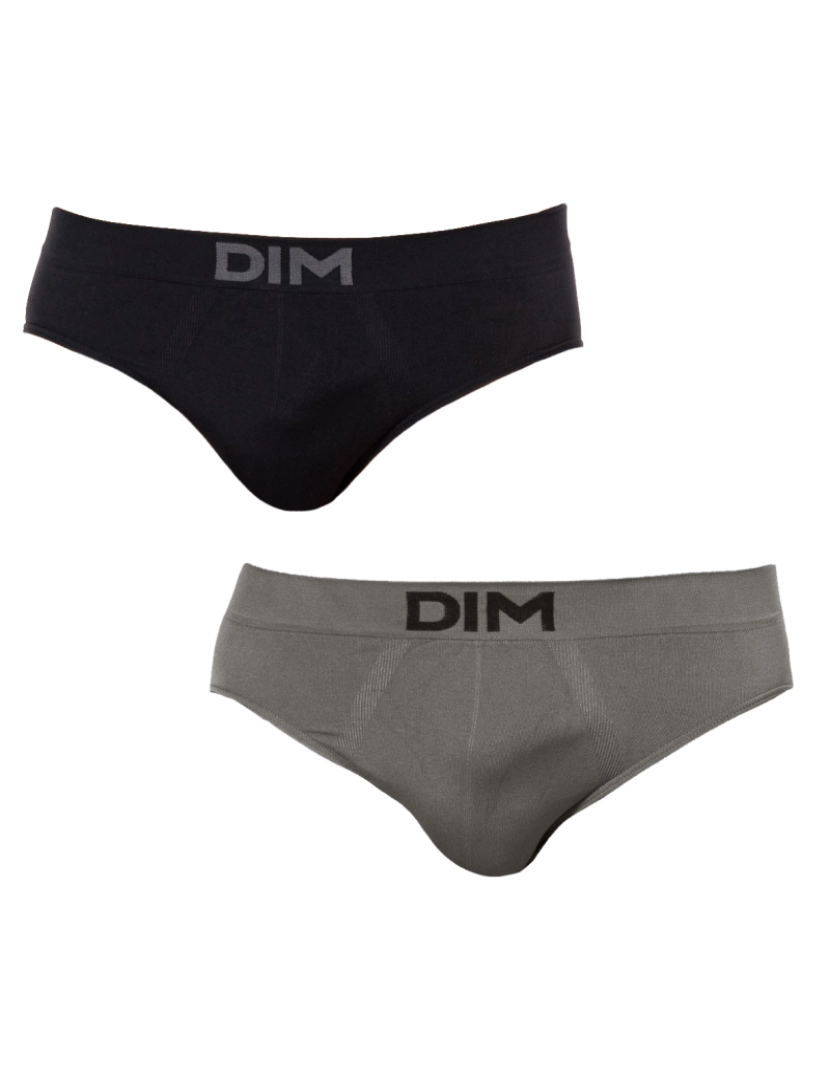 DIM - Pack 2 Slips Homem Preto e Cinza