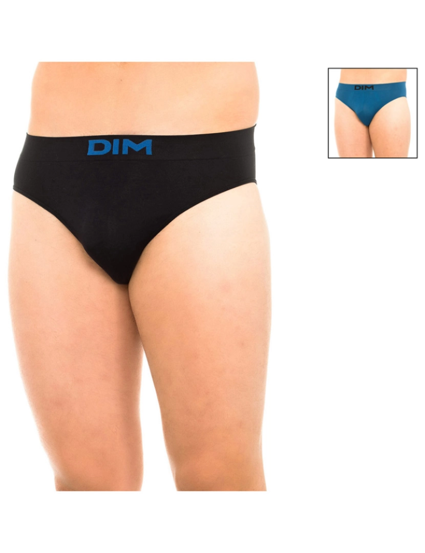 DIM - Pack 2 Slips Homem Preto e Azul