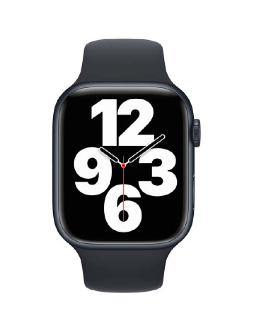 Apple - Apple Watch Series 7 45mm GPS + Cellular Aluminum Case Mostrador: Pulseira Preta: Sport Black Grau B