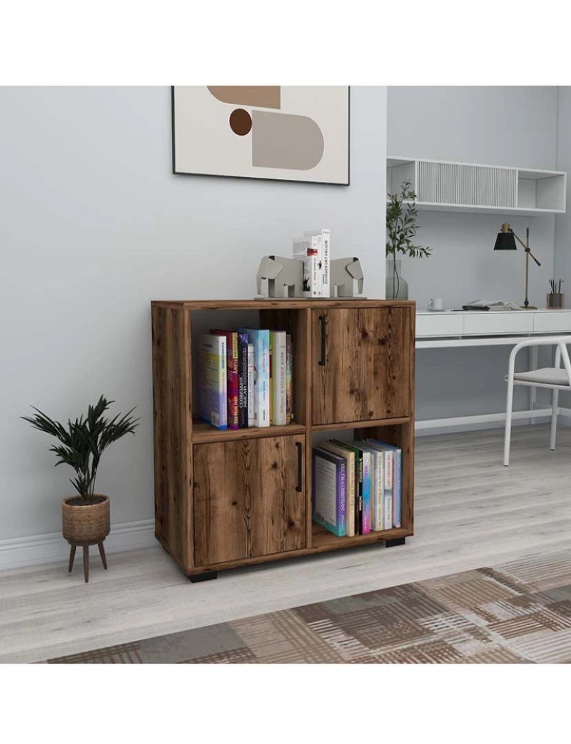 ASR - Estante Vaskes Claro Walnut