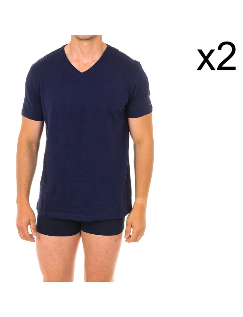 Tommy Hilfiger - Pack 2 T-shirts manga curta Homem azul marinho