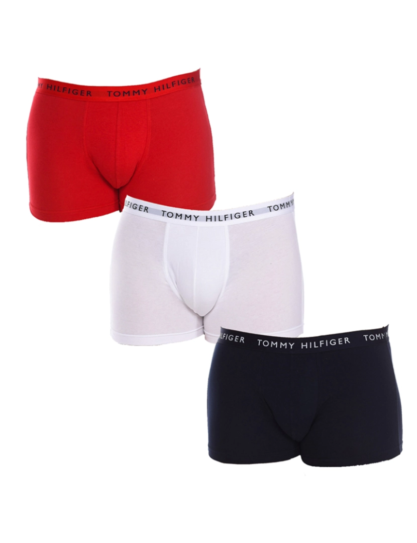 Tommy Hilfiger - Boxers Branco, Vermelho e Preto