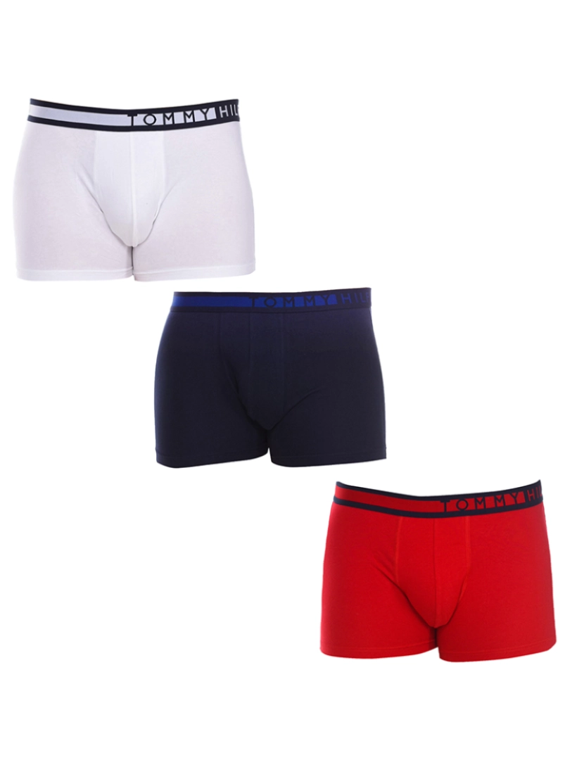 Tommy Hilfiger - Boxers Preto, Vermelho e Branco