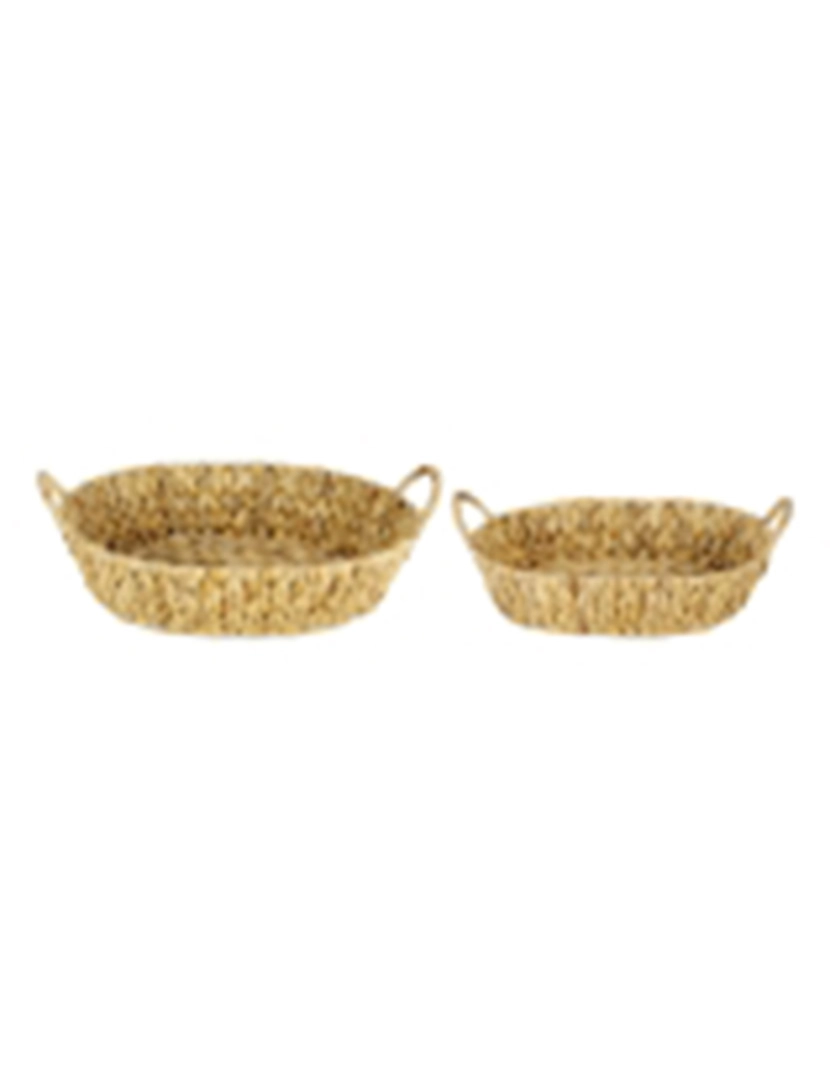 foto 1 de Conjunto 2 Bandejas Fibra Vegetal Bege
