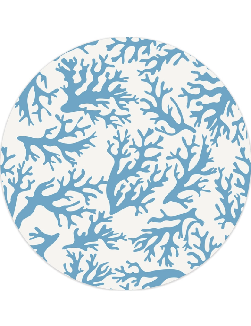 Floorart - Tapete Vinil Circular coral azul