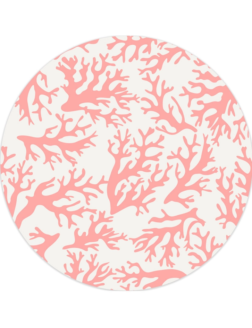 Floorart - Tapete Vinil Circular coral rosa