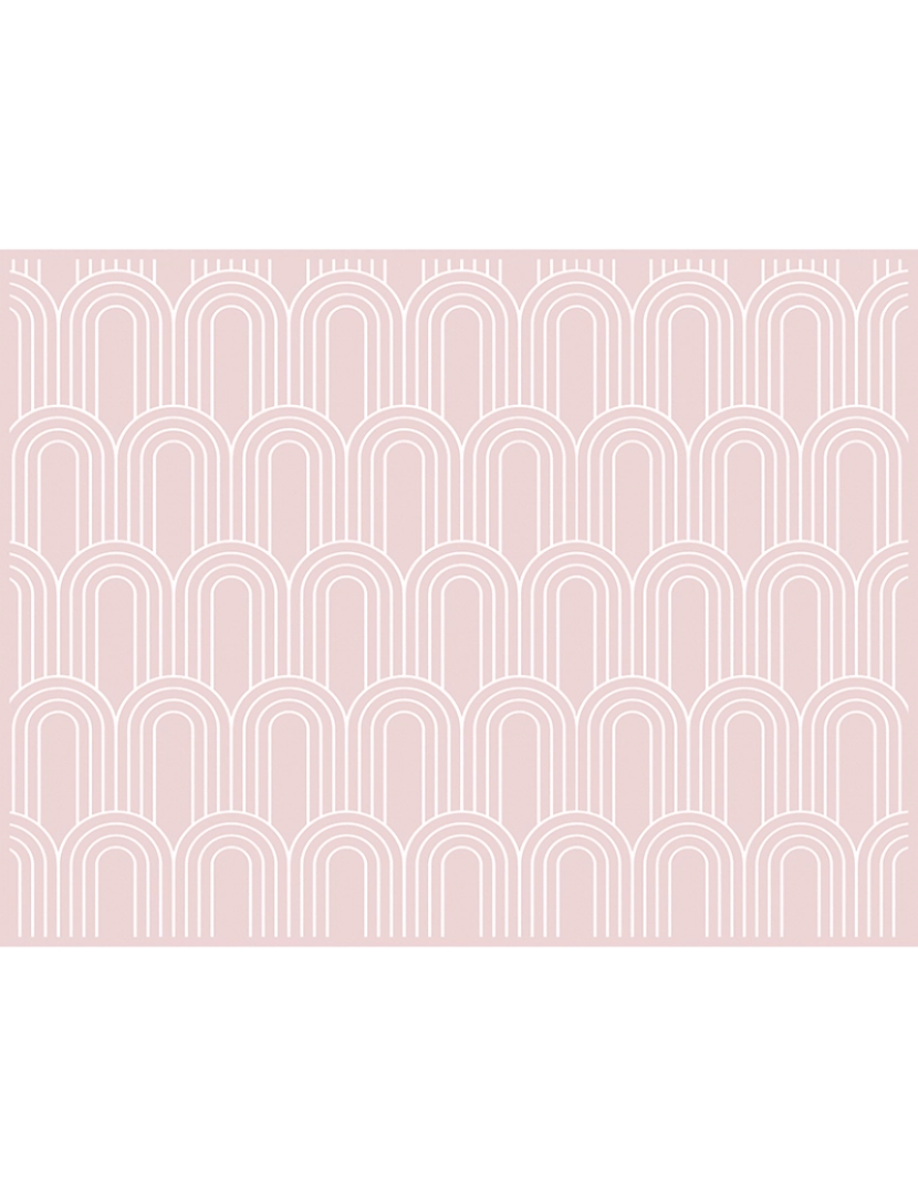 Floorart - Tapete Vinil Arcos modernistas rosa
