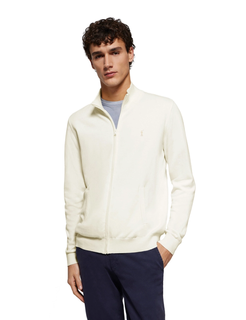 Polo Club - Cardigan Homem Ecru