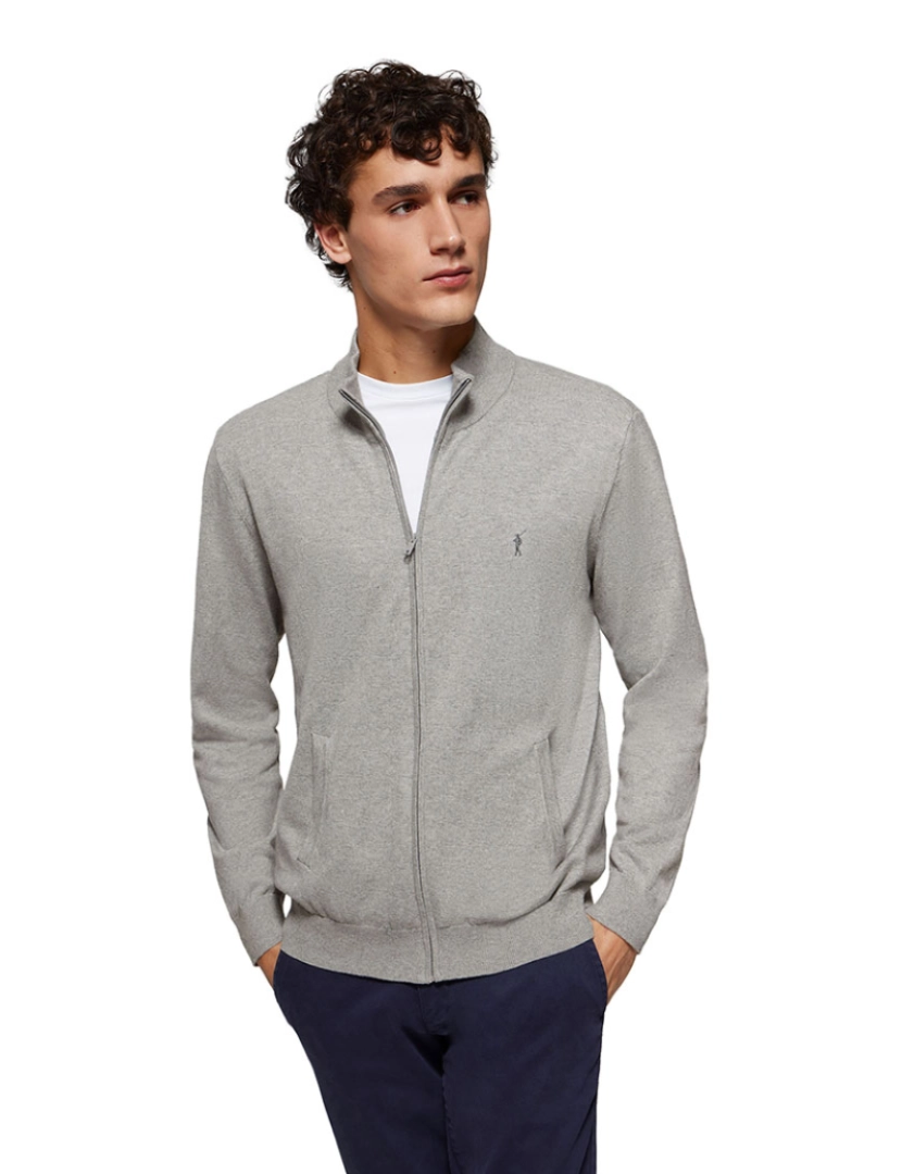 Polo Club - Cardigan Homem Cinza Vigore