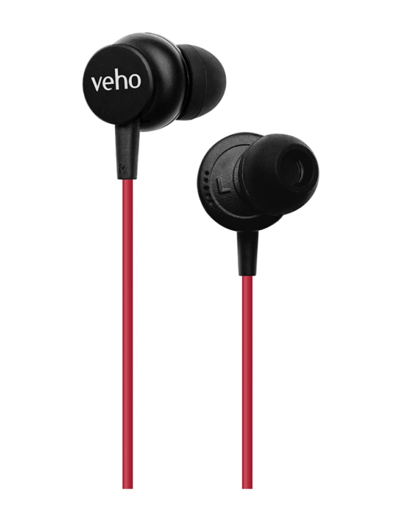 Veho - Veho Z3 wired earphones with mic - Red