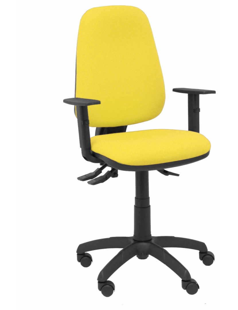 imagem de Silla Sierra S Bali Amarelo com braços reguladores Preto Polyamide Base2