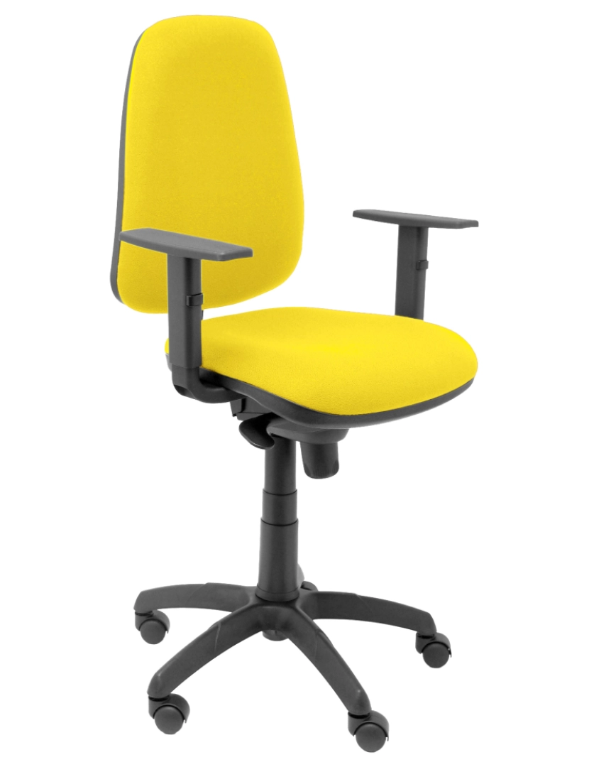 imagem de Silla Sierra S Bali Amarelo com braços reguladores Preto Polyamide Base3