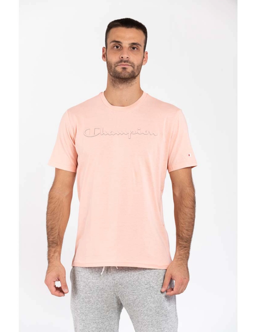 Champion - T-Shirt Homem Rosa Claro