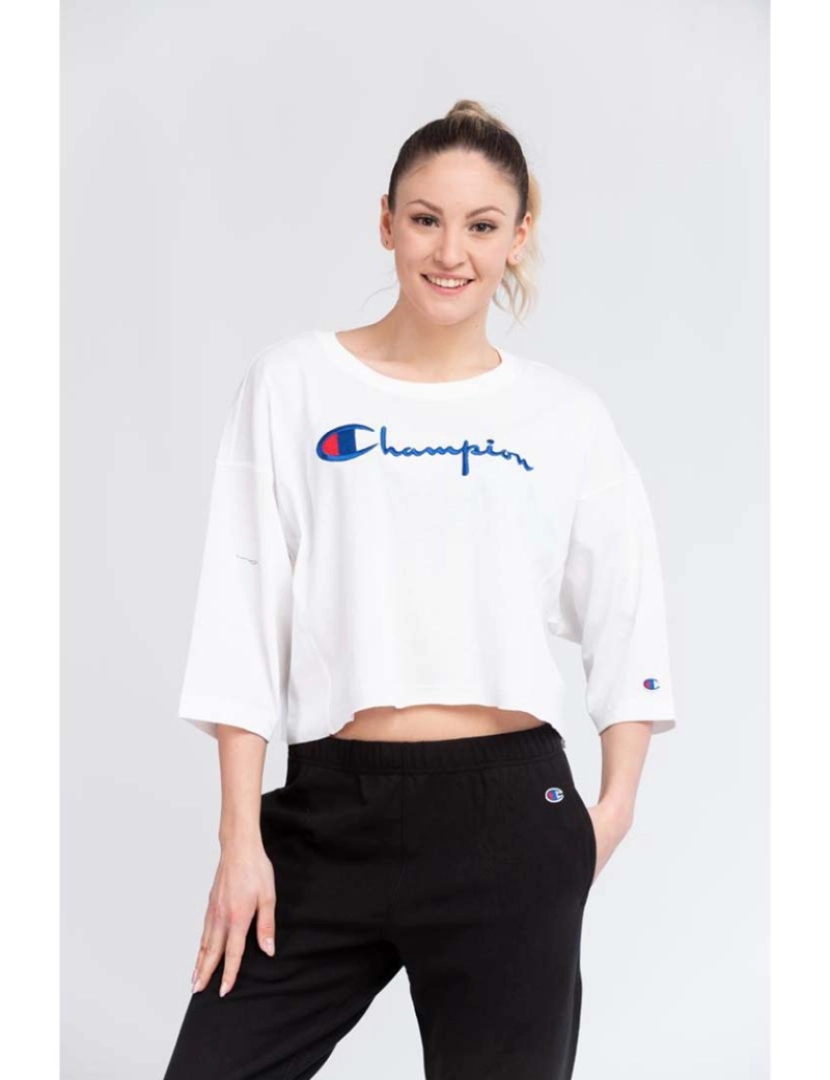 Champion - T-Shirt Senhora Branco