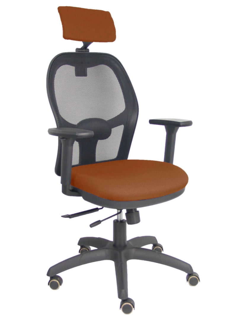 Piqueras Y Crespo - Cadeira de Jorquera Traslack Black Pearl Seat Bali Brown Armrest 3D Cabeça regulada