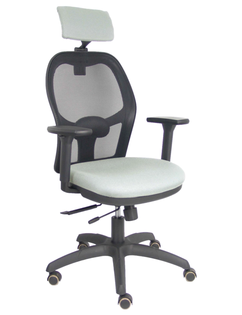 imagem de Cadeira de Jorquera Traslack Black Pearl Bali Seat Gris 3D cabeça regulável2