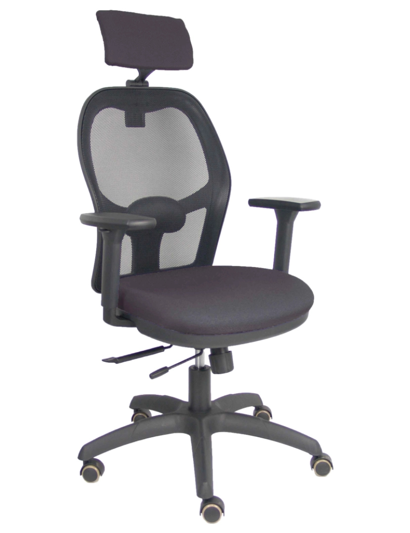 imagem de Cadeira de Jorquera Traslack Black Pearl Bali Seat Gris 3D cabeça regulável1