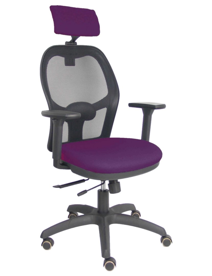 imagem de Jorque. Silla Traslack Black Seat Bali Morado Armrest 3D Cabeça regulada2