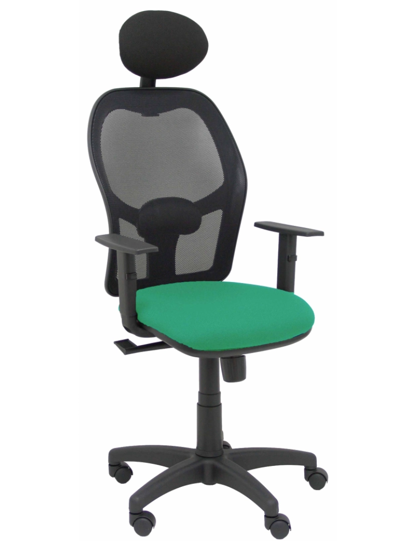 Piqueras Y Crespo - Alocén Malla Black Seat Bali Green Emerald Armrests Head Fijo