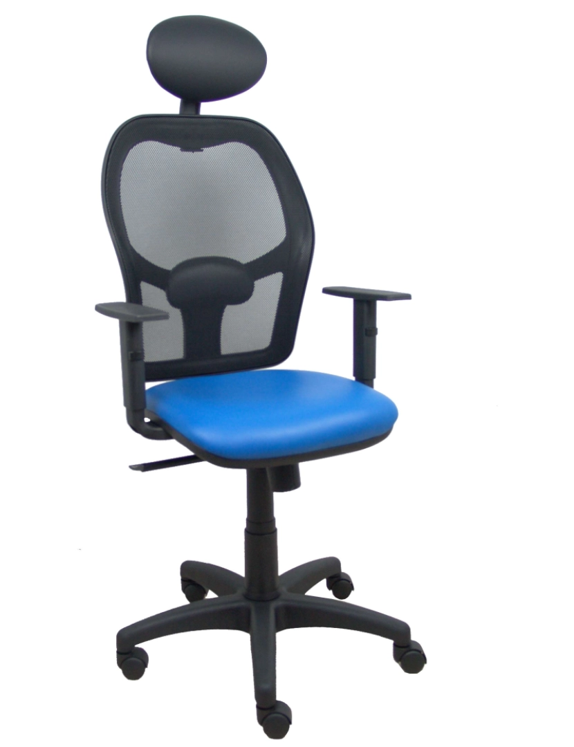 imagem de Alocén Malla Black Seat Blue Similile Armrests Head Fijo1