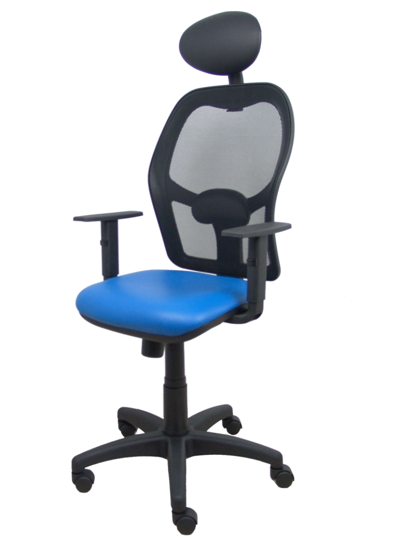 imagem de Alocén Malla Black Seat Blue Similile Armrests Head Fijo4