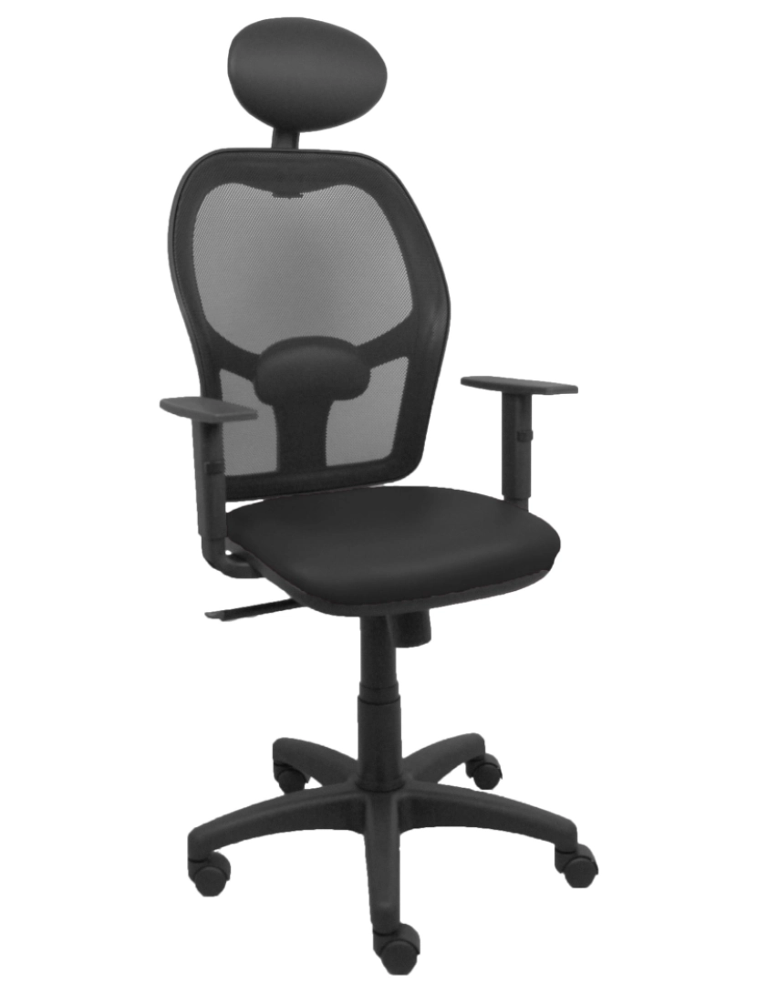 imagem de Alocén Malla Black Seat Black Similile Armrests Head Fijo2