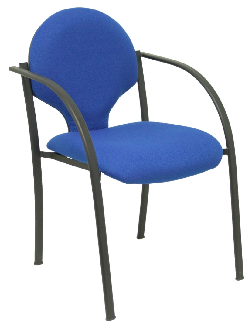 Piqueras Y Crespo - Pacote 2 cadeiras Hellin Chasis Preto Bali Azul