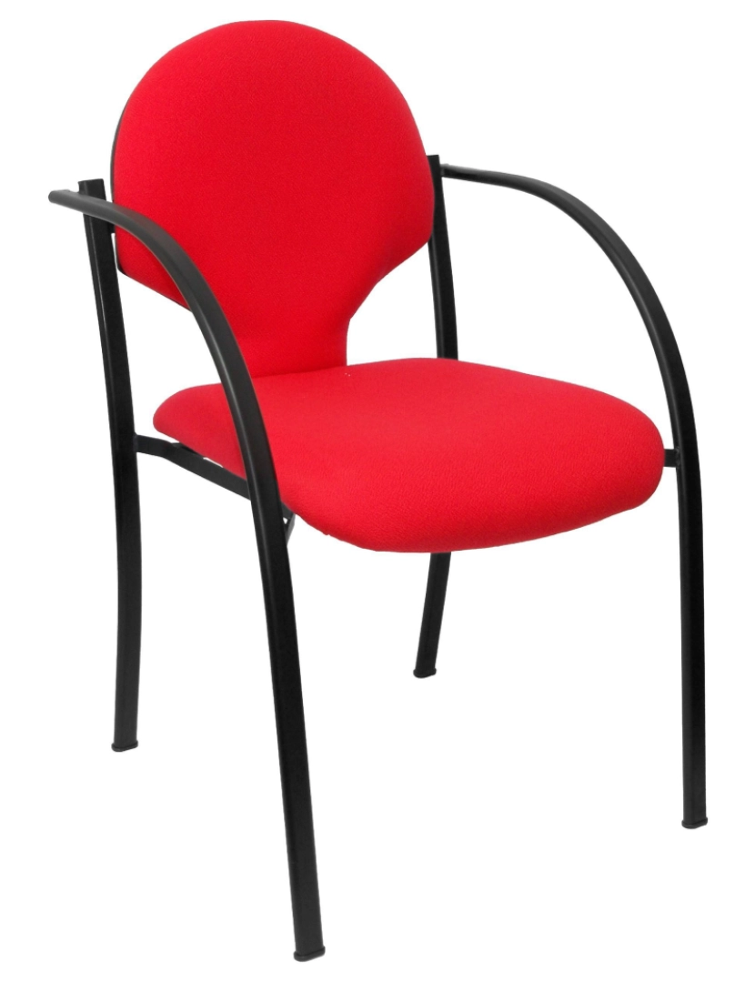 Piqueras Y Crespo - Pacote 2 cadeiras Hellin Chasis Preto Bali Vermelho