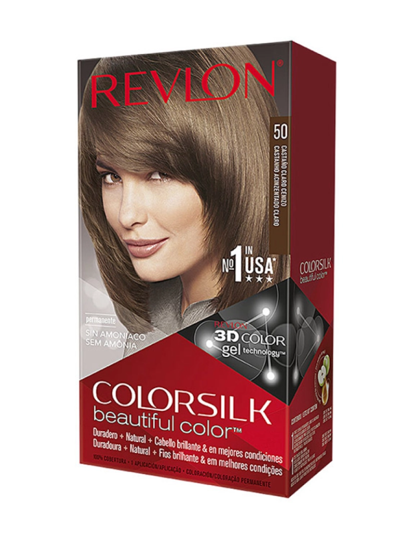 Revlon - Tinta de Cabelo Colorsilk 50-Castanho Claro cinza
