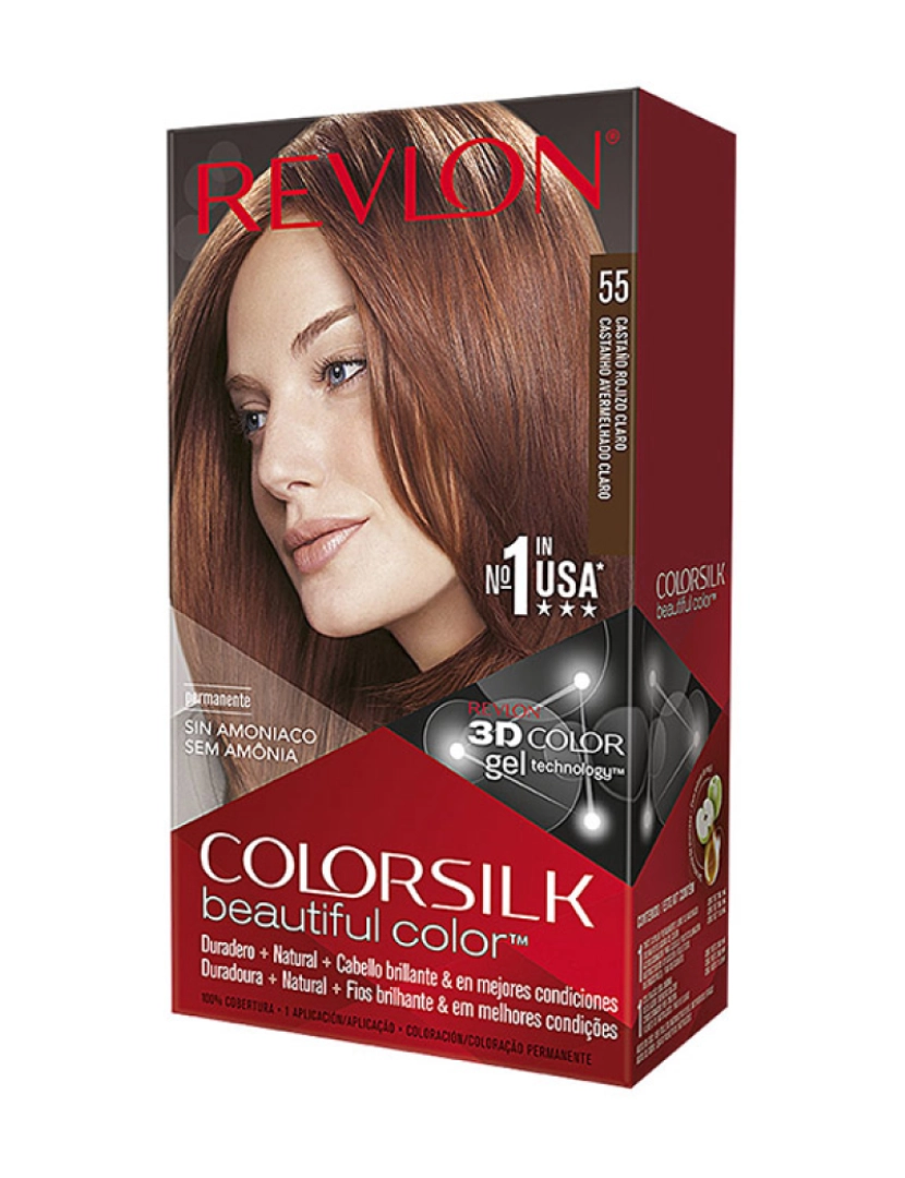 Revlon - Tinta de Cabelo Colorsilk 55-Avermelhado Claro