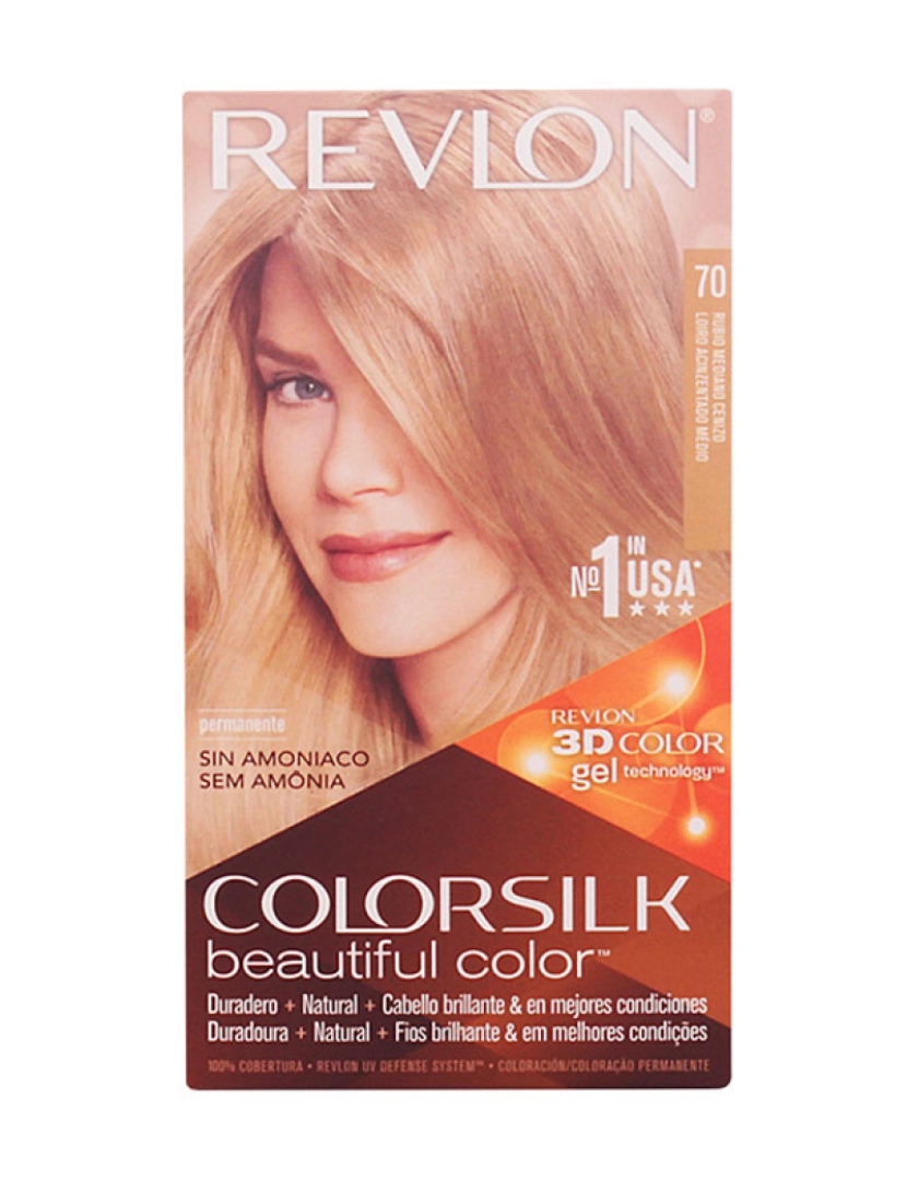 Revlon - Tinta de Cabelo Colorsilk #70 Loiro Médio