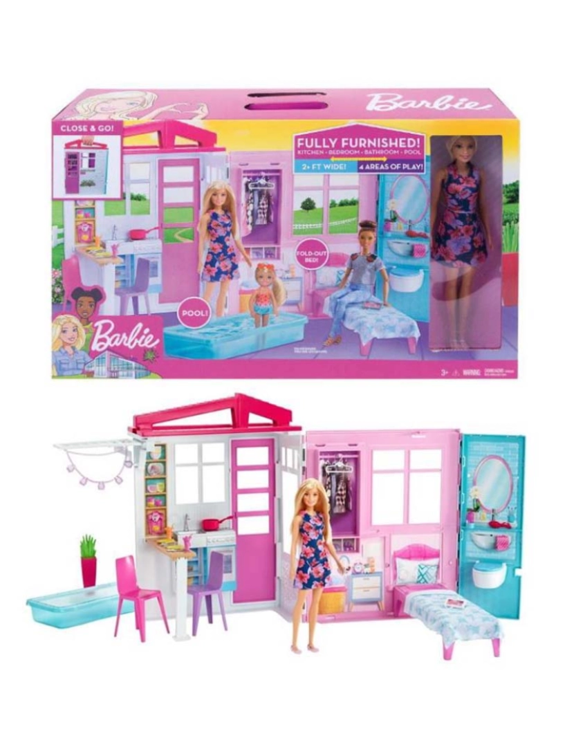 Mattel - Barbie Casa Com Boneca Fxg55