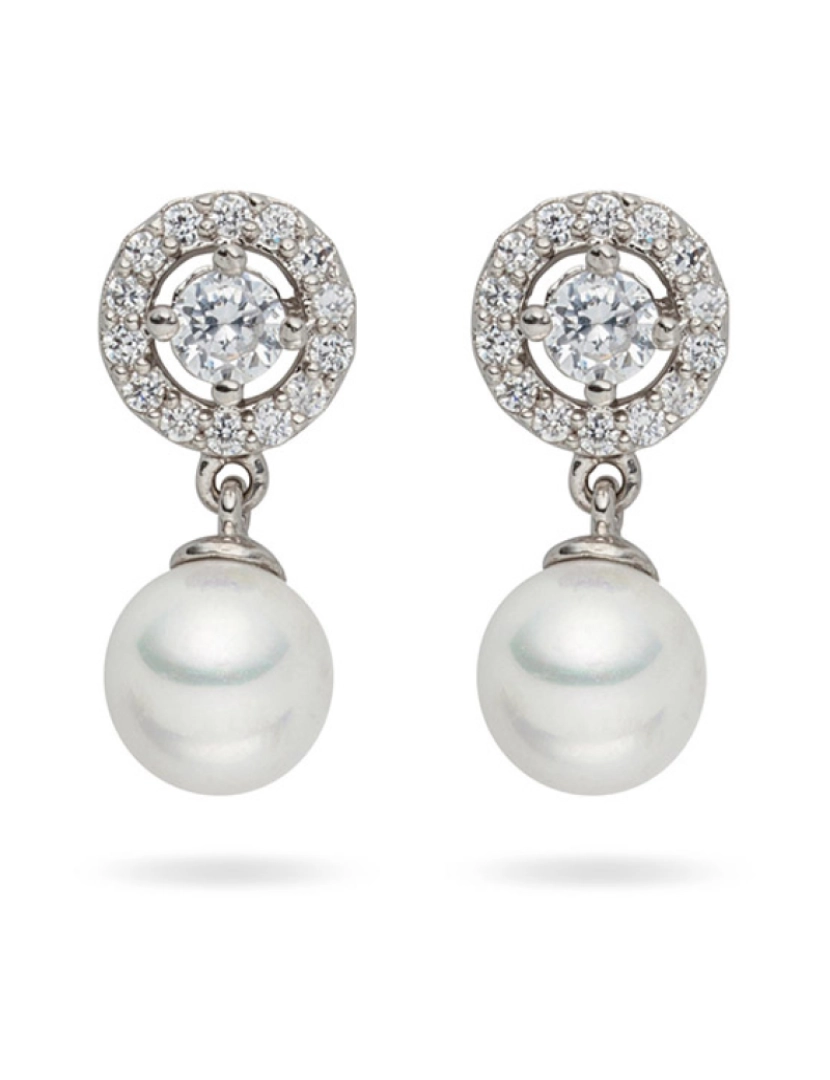 Perldesse - Brincos Zirconia  Prateado