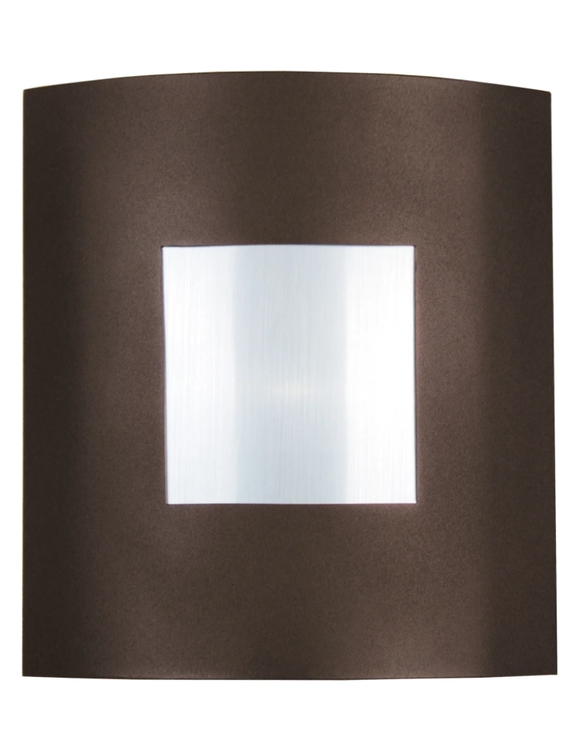 Tosel - TELAS - Aplique rectangular metal castanho e branco