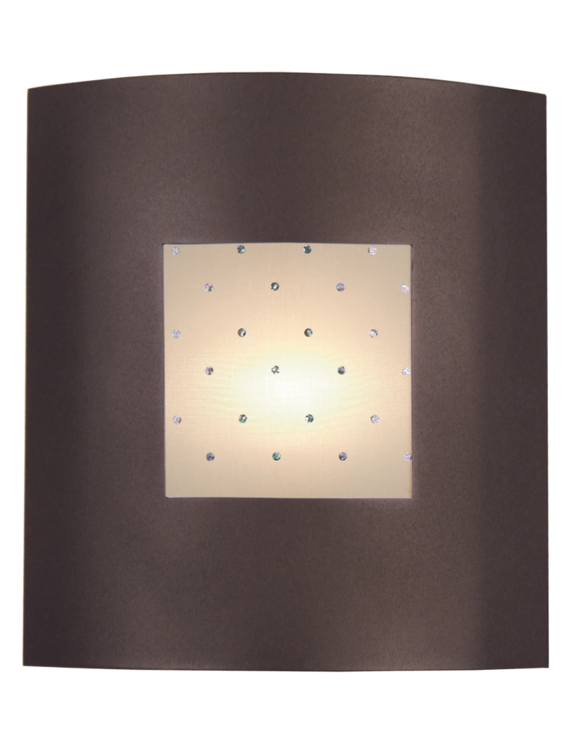 imagem de TELAS - Aplique rectangular metal castanho e créme1