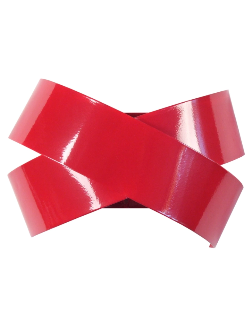 Tosel - GORDIUM - Aplique rectangular metal vermelho