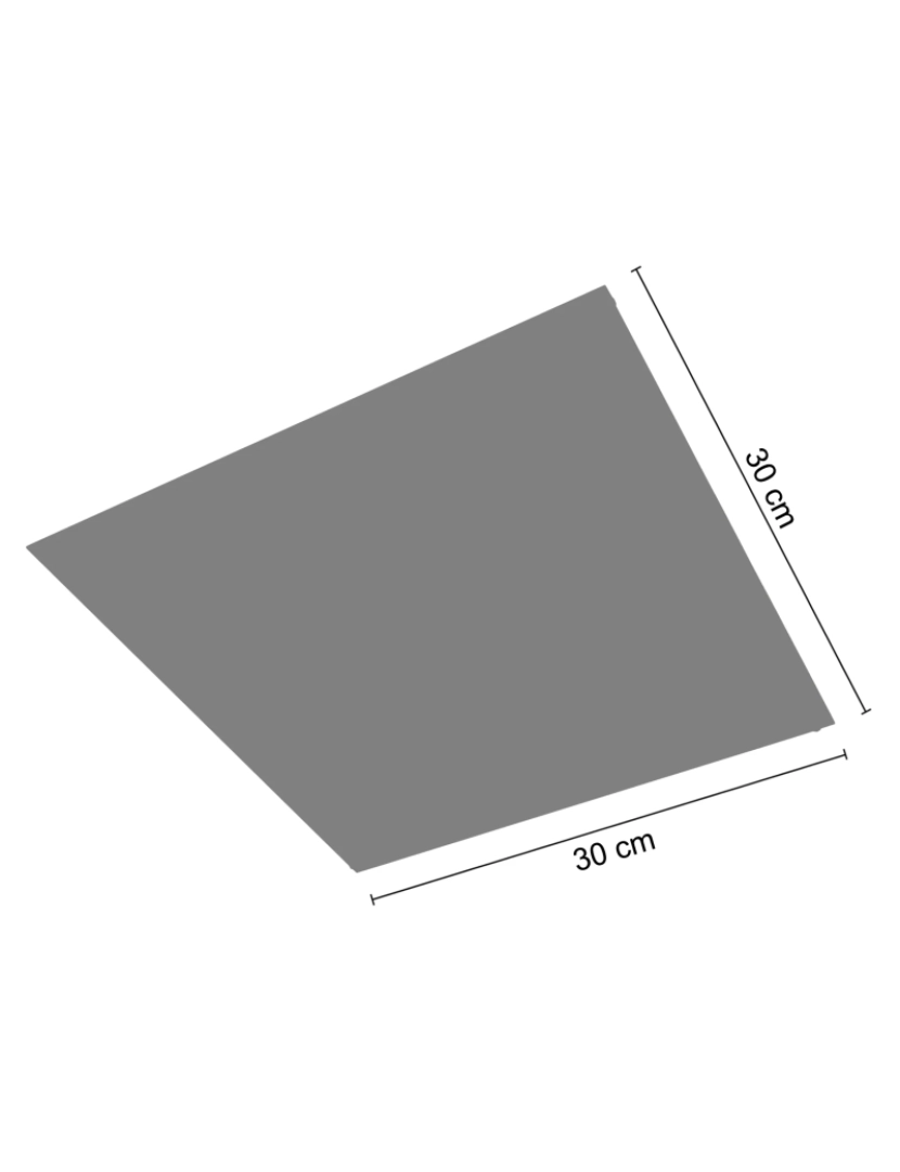 imagem de FLEUR DE OJO - Plafon rectangular metal preto2