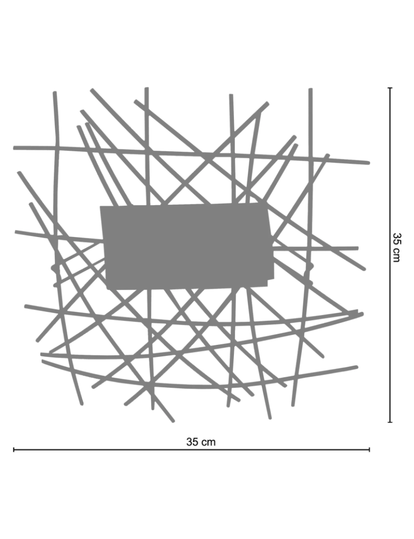 imagem de INCERTUS - Plafon rectangular metal castanho2