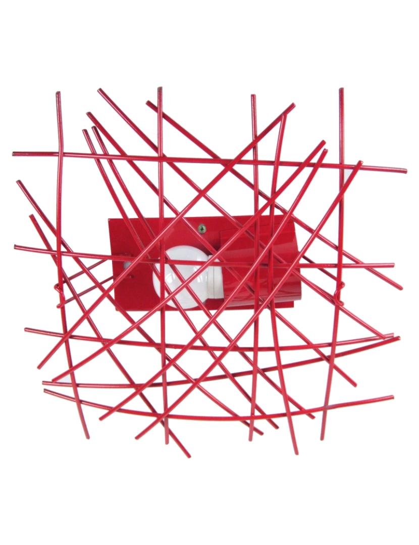imagem de INCERTUS - Plafon rectangular metal vermelho1