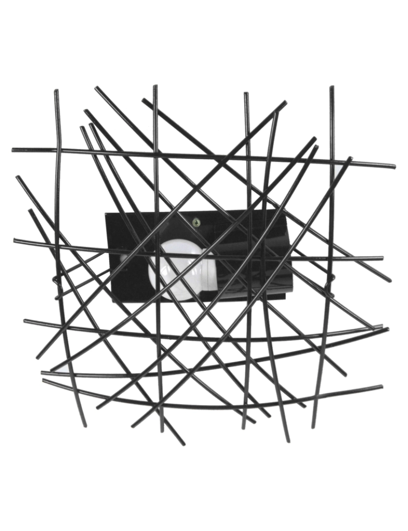 Tosel - INCERTUS - Plafon rectangular metal preto