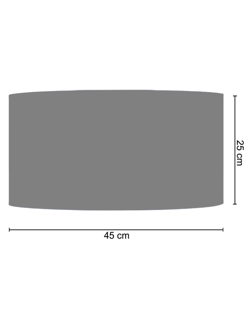 imagem de CYLINDRIQUE 45 - Abajur redondo tecido branco4