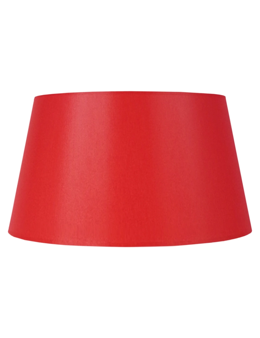 Tosel - TAMBOUR 45 - Abajur redondo tecido vermelho