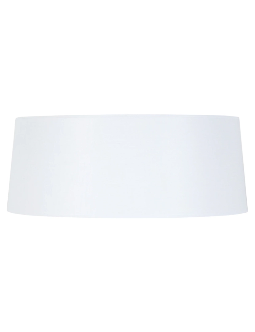 Tosel - TAMBOUR 60 - Abajur redondo tecido branco