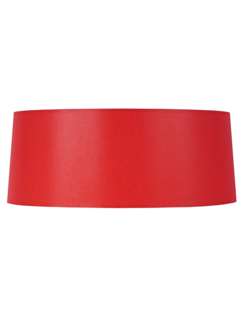 Tosel - TAMBOUR 60 - Abajur redondo tecido vermelho