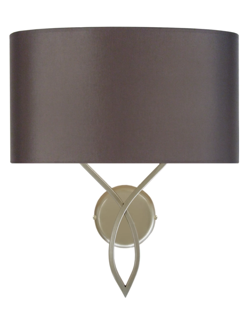Tosel - ELÉGANCE - Aplique rectangular metal dourado e castanho