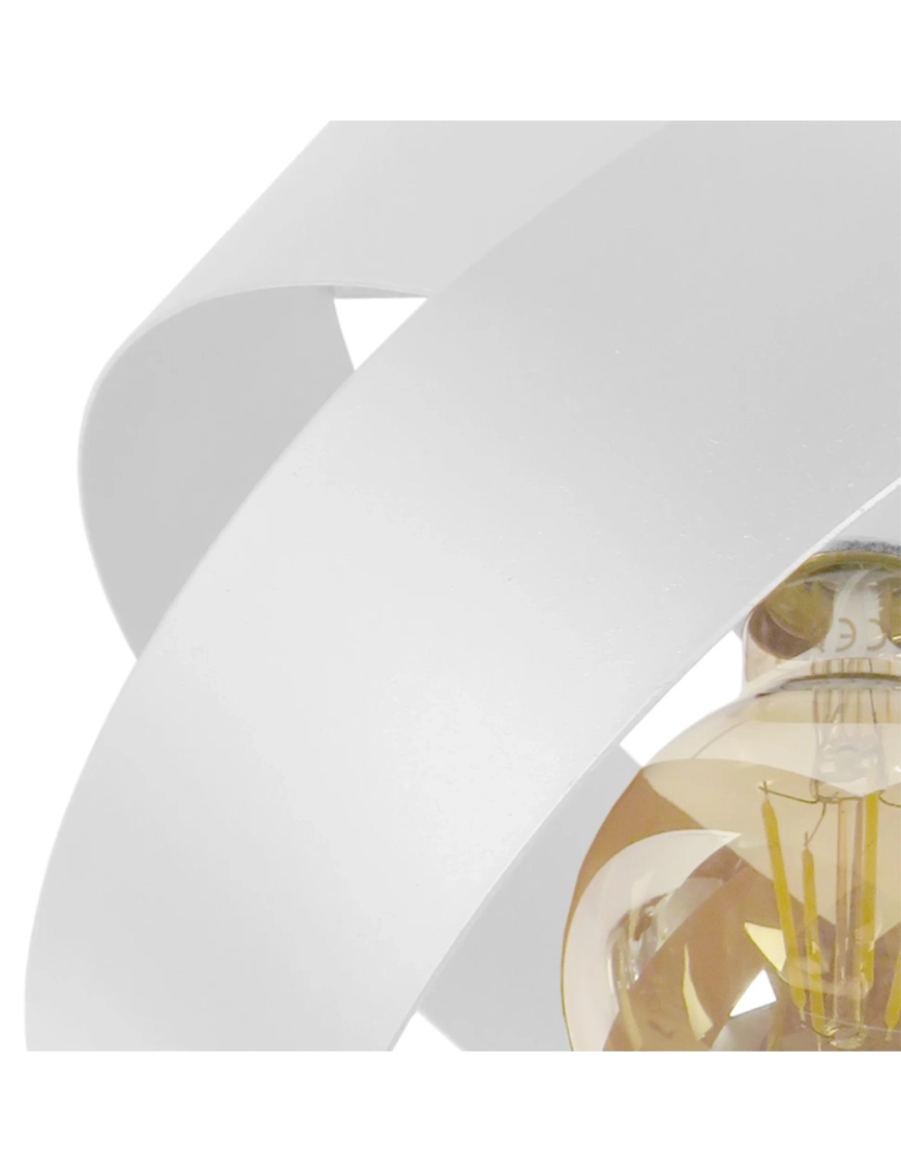 imagem de GORGES - Plafon redondo metal marfim branco5