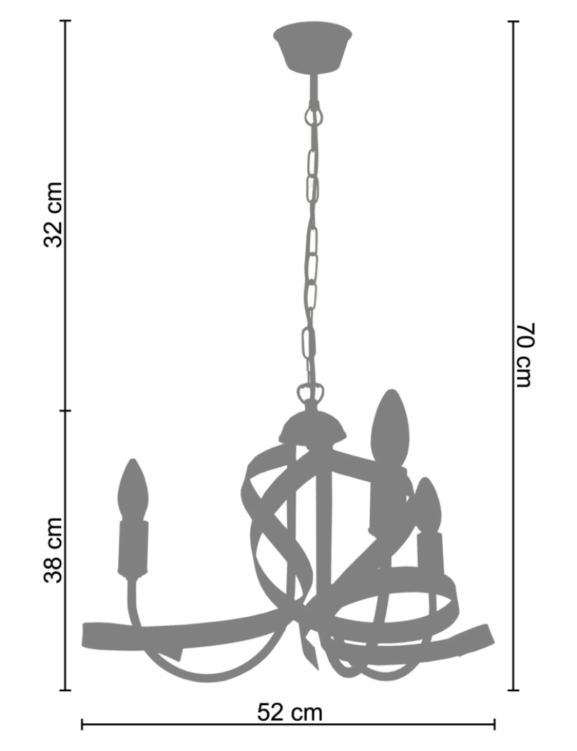 imagem de MONACO - Candeeiro de Teto redondo metal preto2